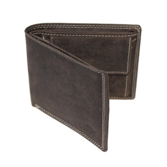 Billfold heren portemonnee van donkerbruin leer - Arrigo.nl