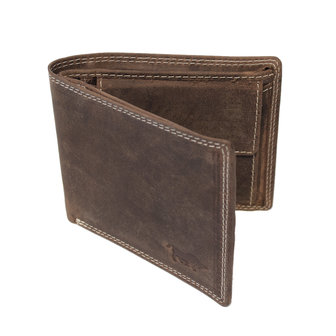 Billfold heren portemonnee van lichtbruin leer - Arrigo.nl