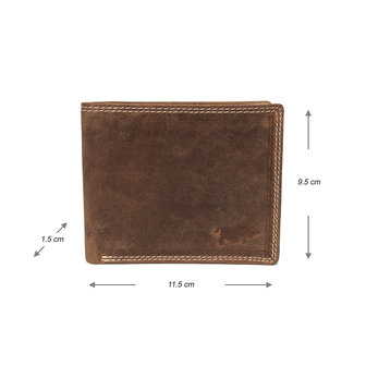 Billfold heren portemonnee van lichtbruin leer - Arrigo.nl