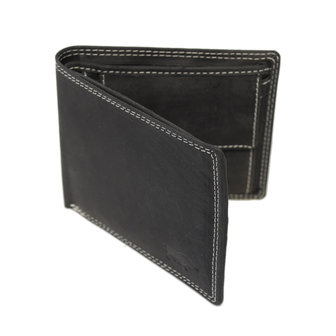 Billfold heren portemonnee van zwart leer - Arrigo.nl