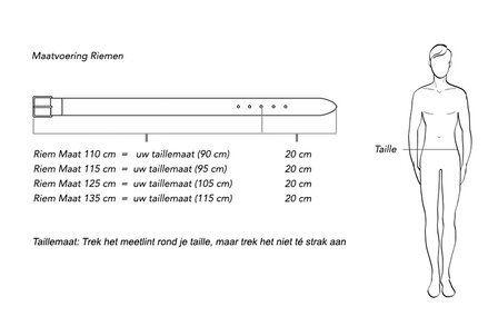 Moneybelt Geldriem 4 cm zwart leer - Arrigo.nl