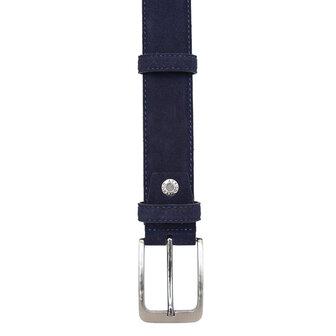 Suede riem Donkerblauw - 3.5 cm breed - Arrigo