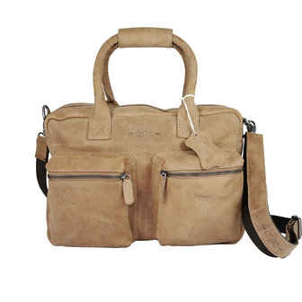 Leren westernbag, taupe - Arrigo