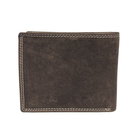 Billfold heren portemonnee van donkerbruin leer - Arrigo.nl