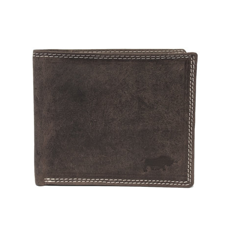 Billfold heren portemonnee van donkerbruin leer - Arrigo.nl