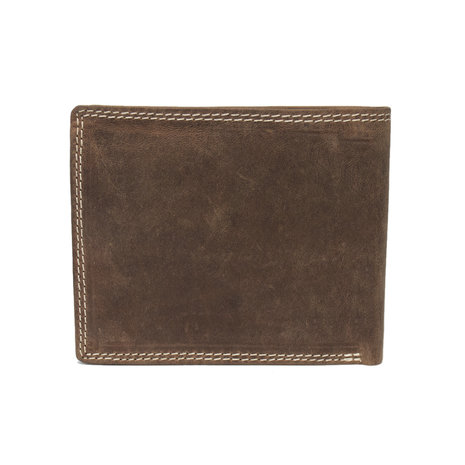 Billfold heren portemonnee van lichtbruin leer - Arrigo.nl