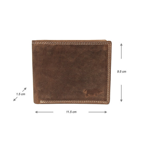 Billfold heren portemonnee van lichtbruin leer - Arrigo.nl