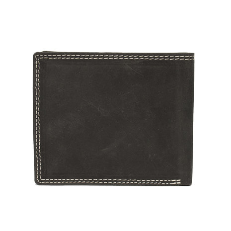 Billfold heren portemonnee van zwart leer - Arrigo.nl