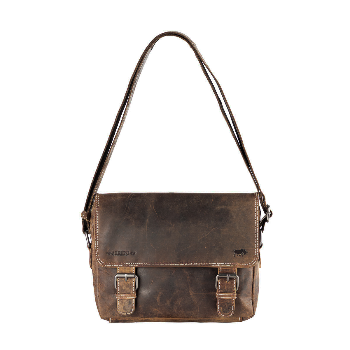 Leather messenger best sale purse