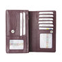 Harmonica Dames Portemonnee van Bordeaux Rood Leer