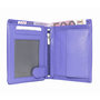 Compacte paars leren billfold euro portemonnee