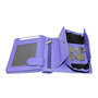 Compacte paars leren billfold euro portemonnee