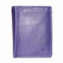 Compacte aubergine leren billfold euro portemonnee