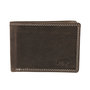 Heren Billfold Portemonnee Van Donkerbruin Leer