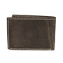 Heren Billfold Portemonnee Van Donkerbruin Leer