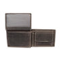 Heren Billfold Portemonnee Van Donkerbruin Leer