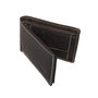 Heren Billfold Portemonnee Van Donkerbruin Leer