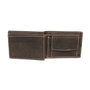 Heren Billfold Portemonnee Van Donkerbruin Leer