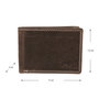 Heren Billfold Portemonnee Van Donkerbruin Leer