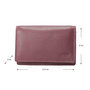 Dames Portemonnee Harmonica Van Bordeaux Rood Leer