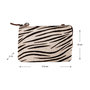 Leren Portemonnee Tasje Donkerbruin Leer met Zebra Print