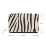 Leren Dames Portemonnee Donkerbruin met een Zebra Print