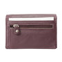 Dames Portemonnee Harmonica Van Bordeaux Rood Leer