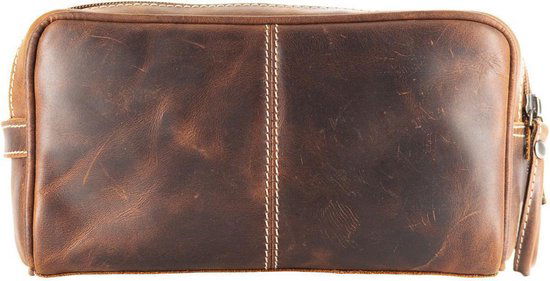 Toilettas Cognac - Arrigo Leather Goods