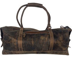 Weekendtas buffelleer cognac - Arrigo Leather Goods