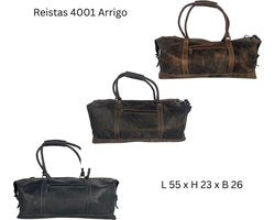 Weekendtas buffelleer zwart - Arrigo Leather Goods